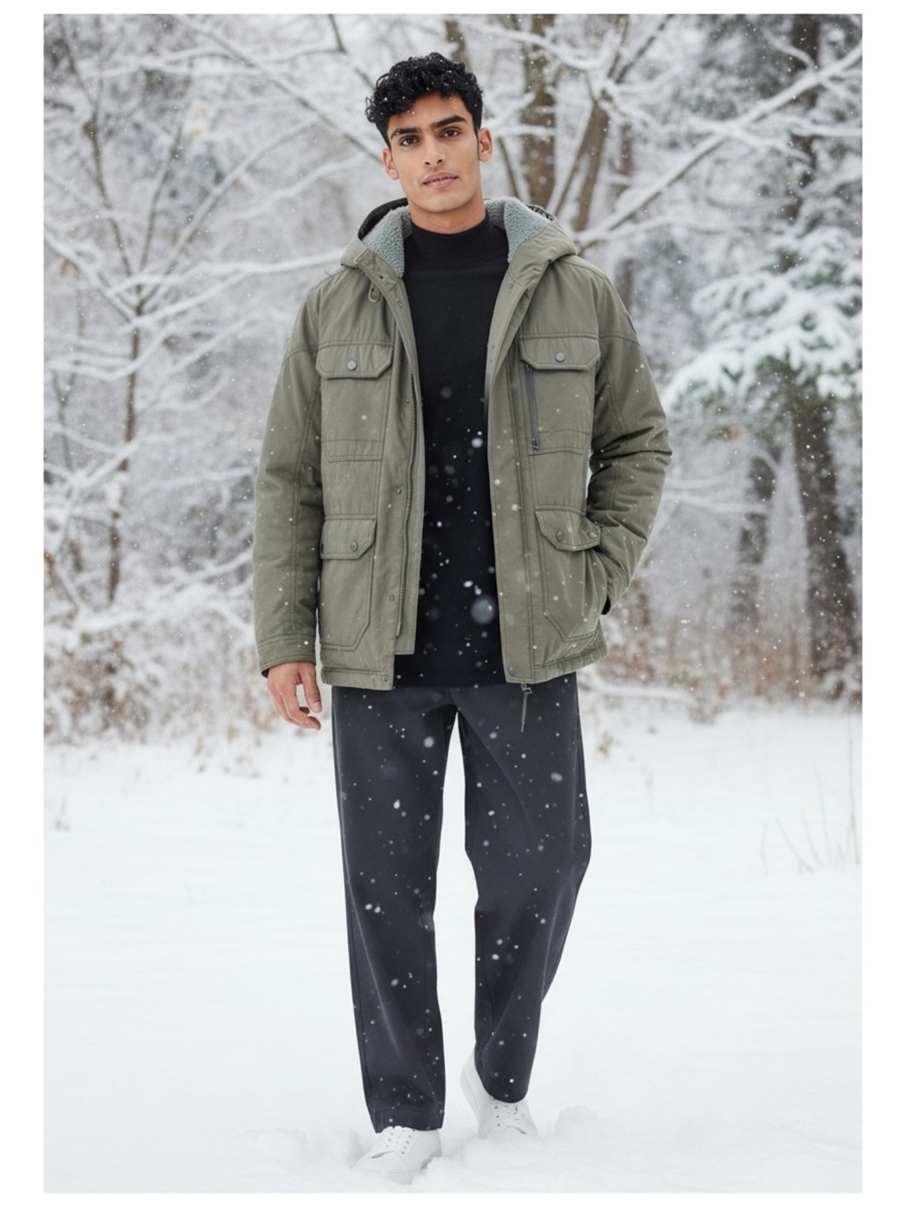 Kuhl Kollusion Lined Hooded Parka Men's M Green Gorpcore Outdoor